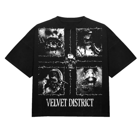 Vintage Black Graphic T-Shirt – Velvet District Print